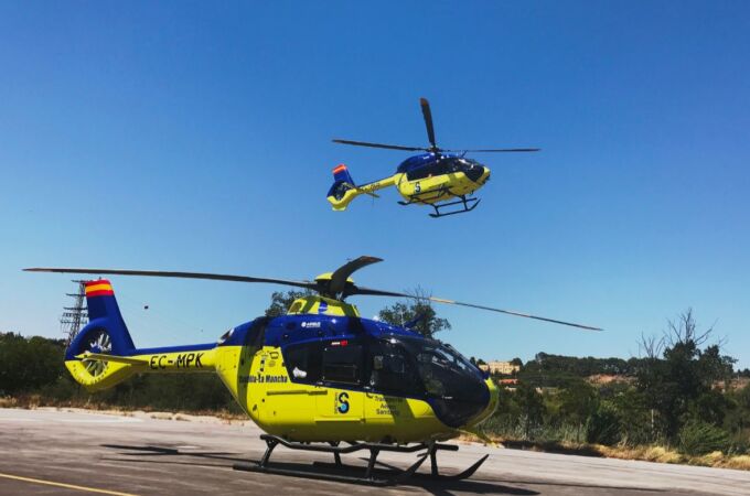 Dos helicópteros del Sescam.