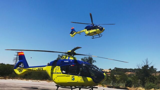 Dos helicópteros del Sescam.