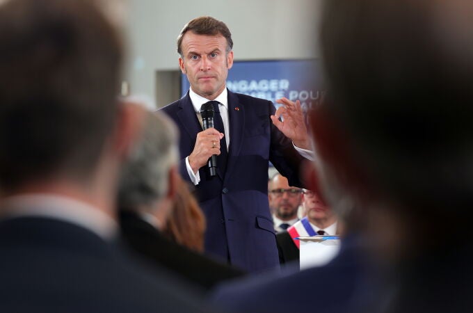 French President Macron attends inauguration of France Services house in Wallers