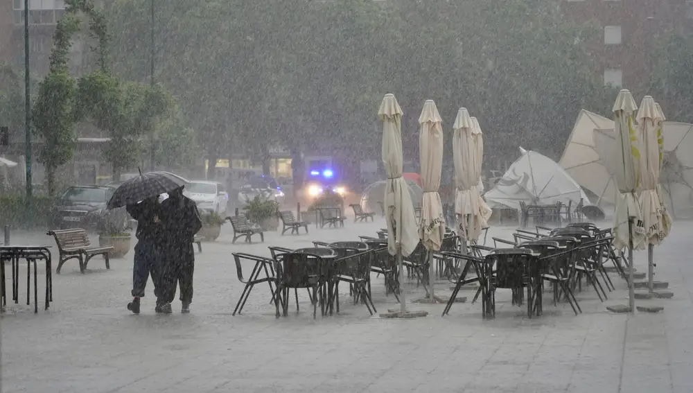 Fuerte tormenta en Valladolid