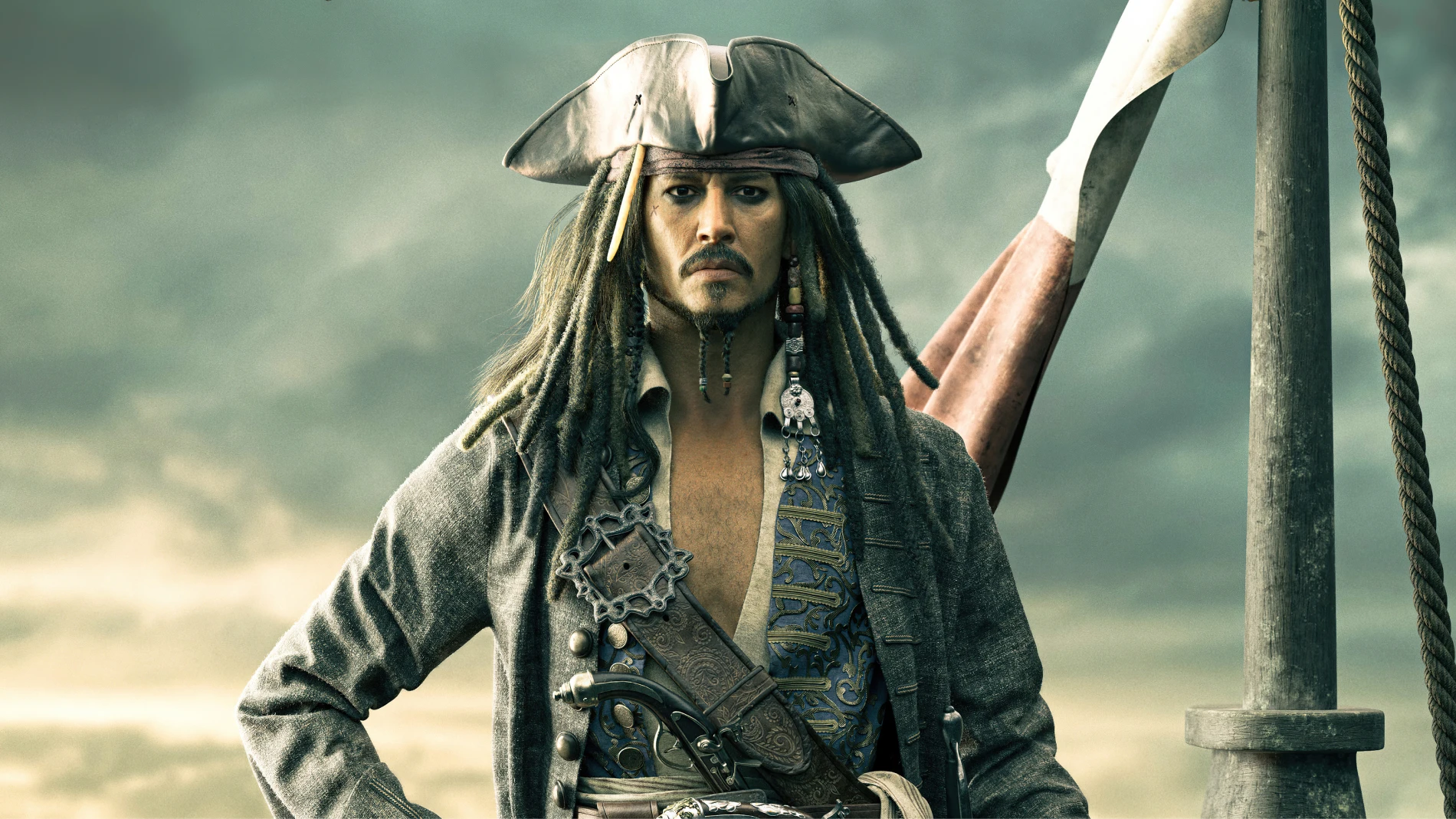 Johnny Depp en su icónico papel de Jack Sparrow