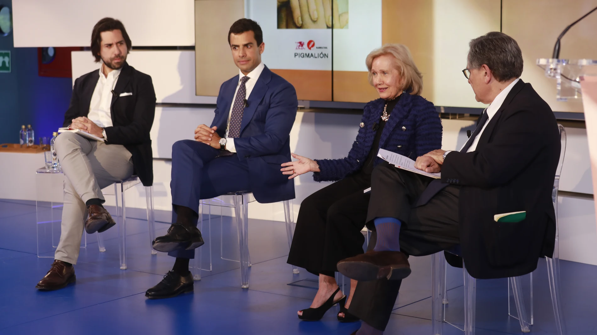 De izda a dcha: Pablo Uribe, Juan Gonzalo Ospina, María Clara Ospina y Francisco Marhuenda