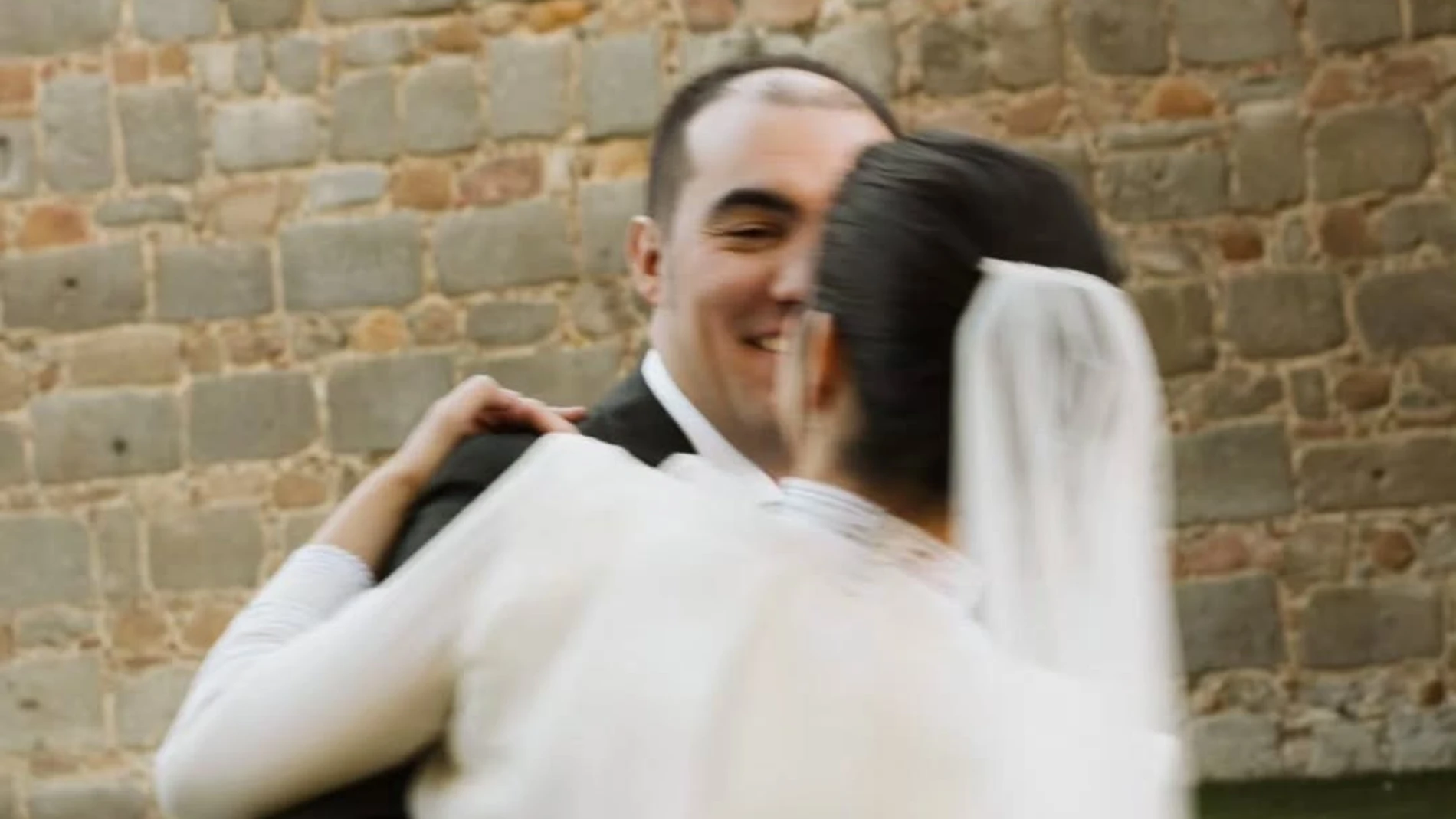 Novios el día de su boda.