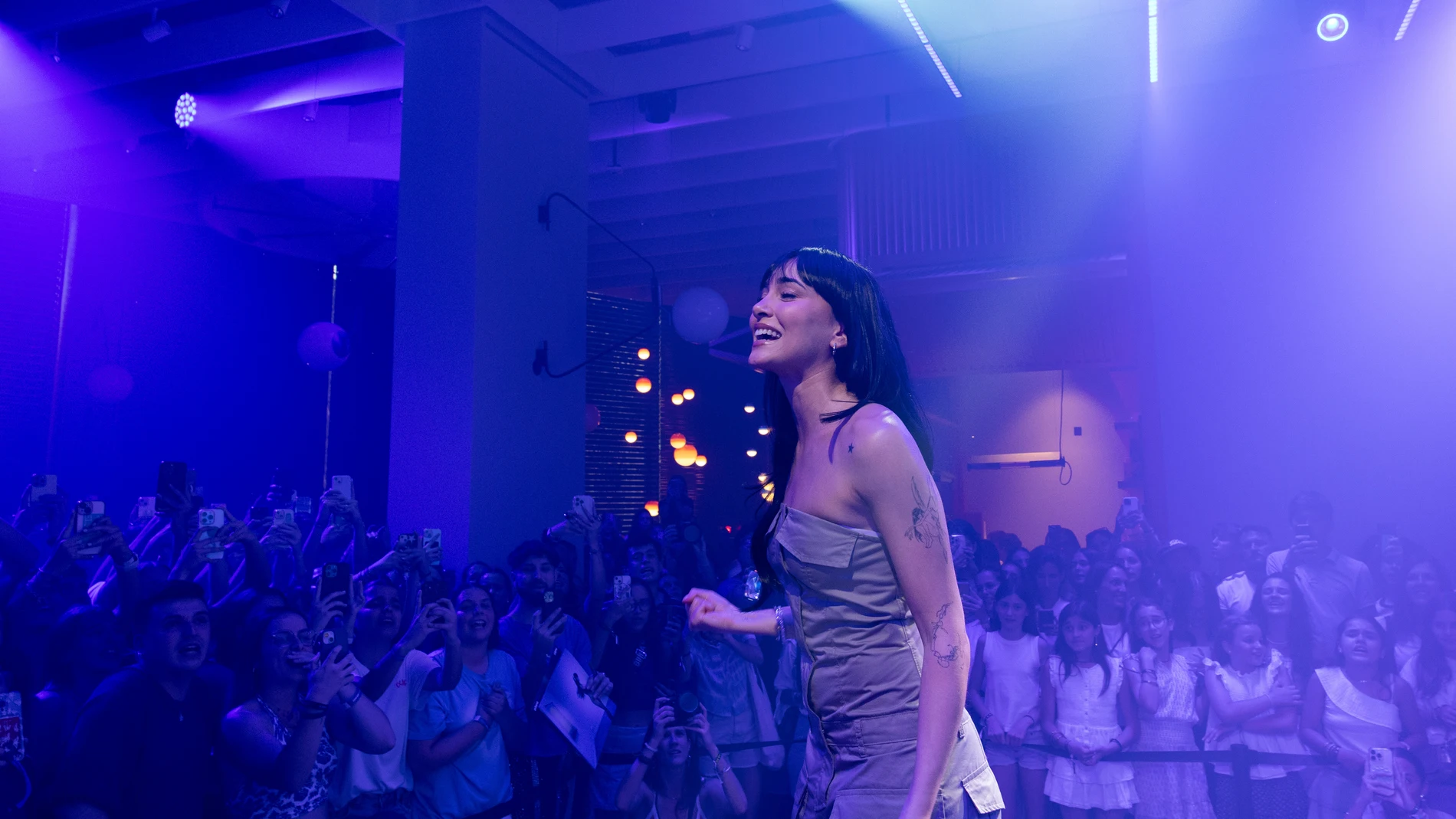 Aitana en un momento de la audición inmersiva