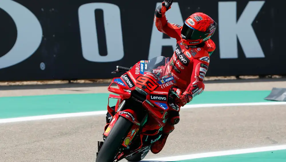 Marc Márquez, tras firmar su 99 'pole position'.