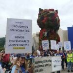 Veterinarios se manifiestan en Bilbao para reclamar "una regulación lógica y justa"