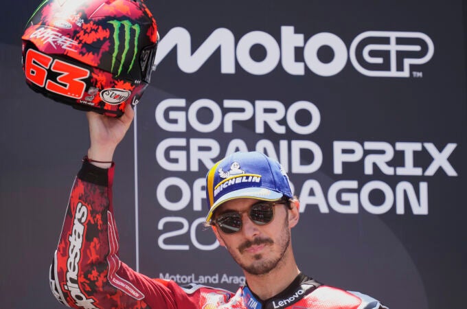 Pecco Bagnaia, tercero en Motorland