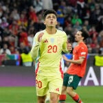 Pedri, durante la final de la Nations entre España y Portugal