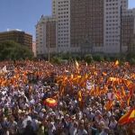 Plaza España justo antes del comienzo de la manifestación