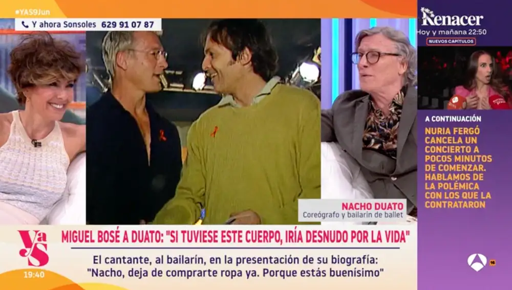 Captura de Nacho Duato en 'Y ahora Sonsoles'