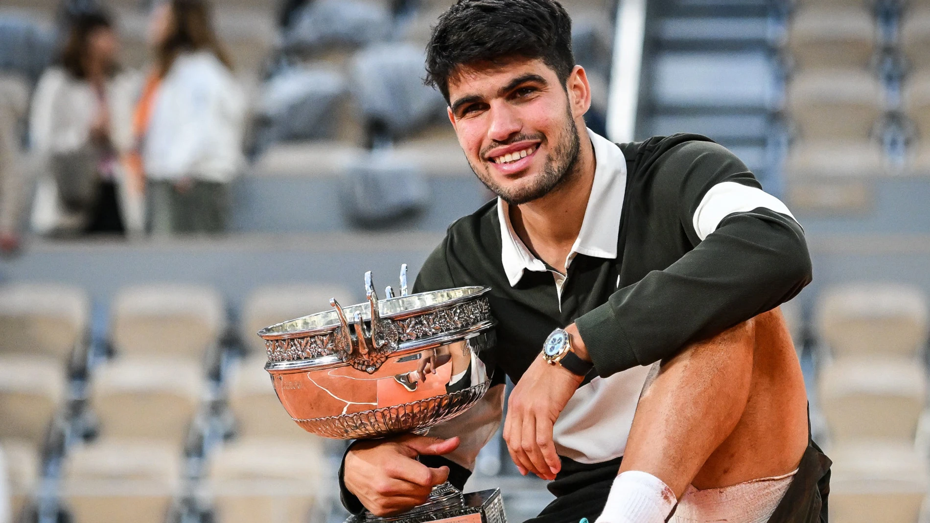 Carlos Alcaraz tras ganar el Roland Garros