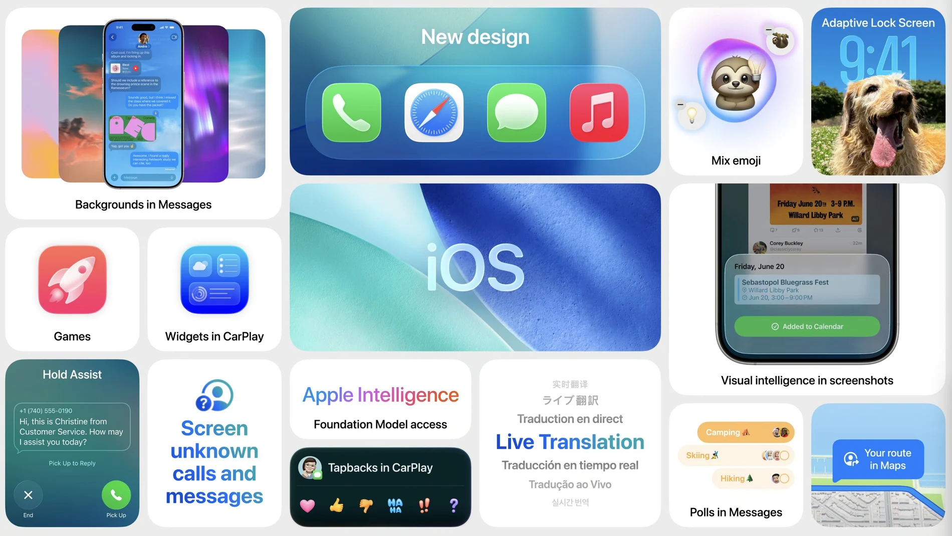 Captura de pantalla con las novedades de iOS 26