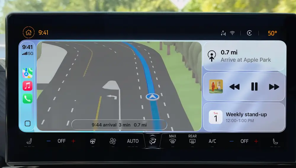 Liquid Glass en Apple CarPlay