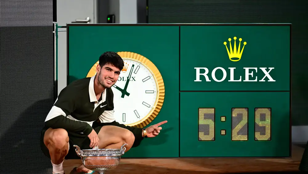 Carlos Alcaraz tras ganar el Roland Garros
