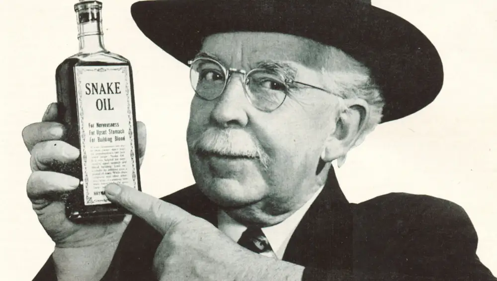 El snake oil original era un remedio milagroso vendido por charlatanes, un poco como estas piedras