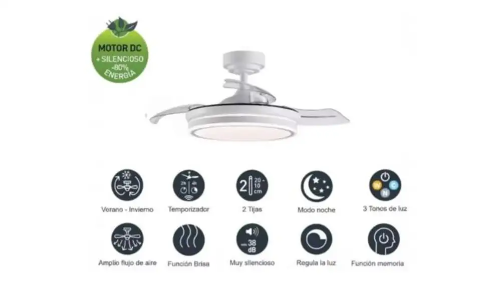 Ventilador LED silencioso