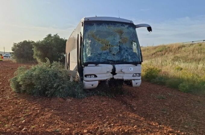 Accidente de autobús escolar en Pozuelo de Calatrava.