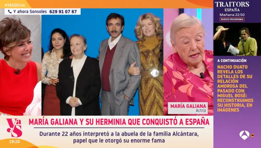 Captura de María Galiana en 'Y ahora Sonsoles'