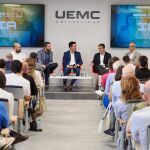 Mesa redonda moderada por Juan Vicente García Manjón (c), José Luis Marín de la Iglesia (2d), José Carlos Jiménez Sánchez (i), Adrián Rodríguez Serrano (22) y Óscar Javier Prieto Izquierdo (d)
