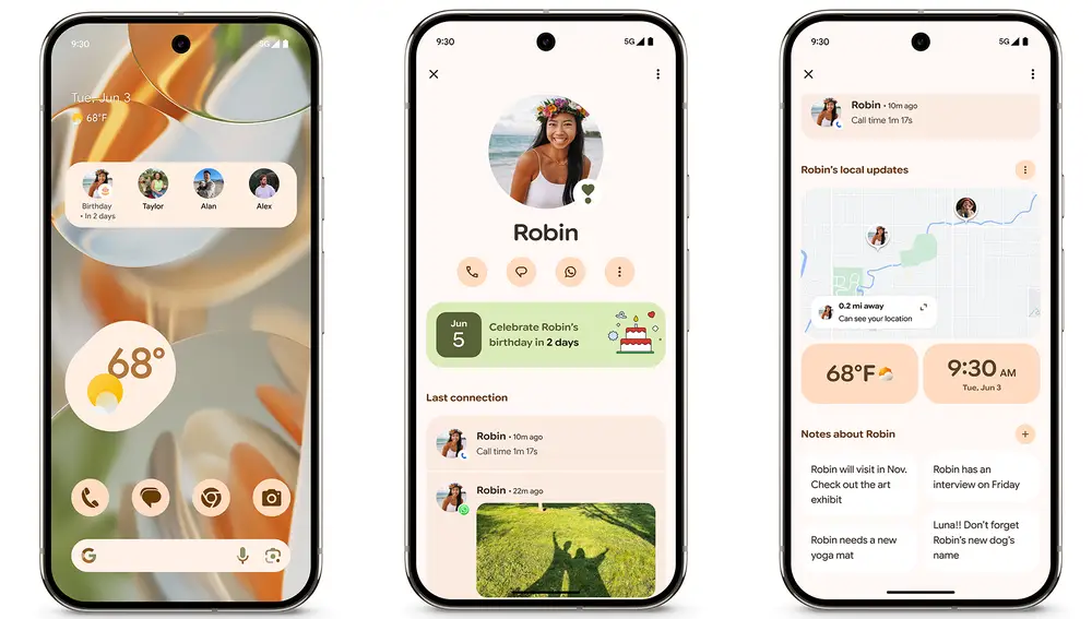 Así se ve el nuevo widget Pixel VIPs de la app de contactos de tu smartphone