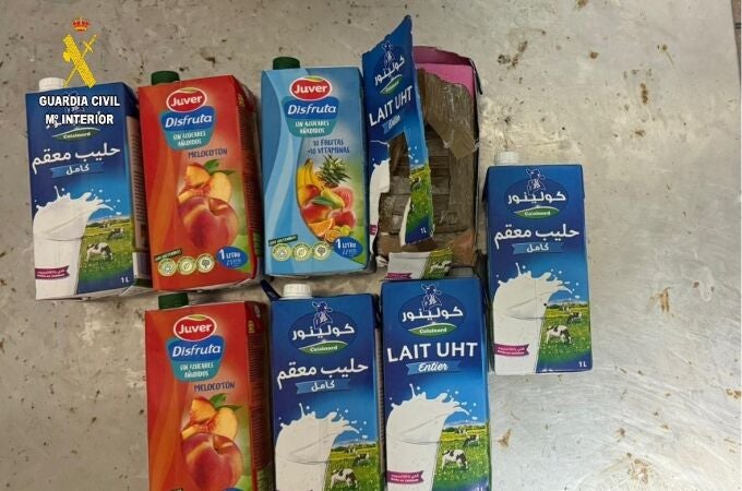 Tetrabriks con droga en su interior intervenidos en el puerto de Algeciras