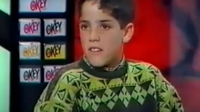 Roberto Leal en su primera aparición televisiva
