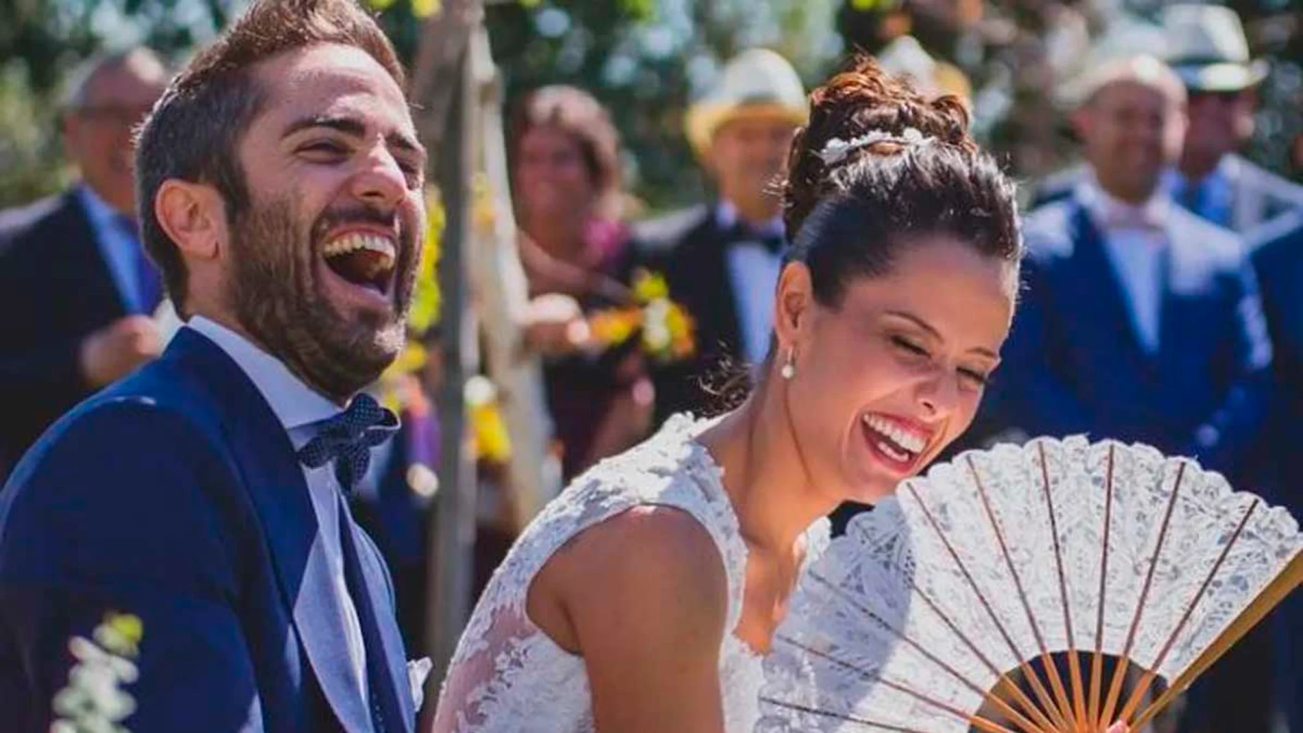 Roberto Leal y Sara Rubio en su tercera boda