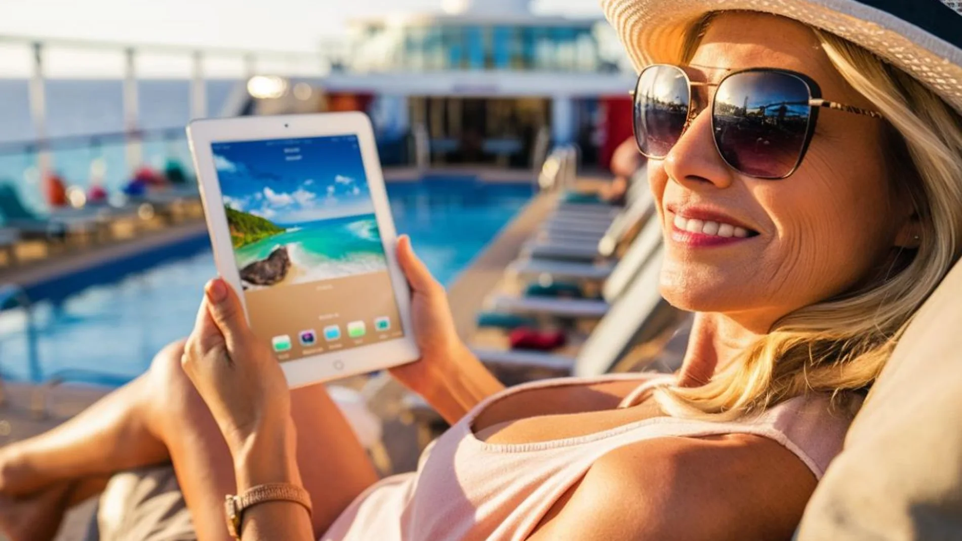 Mujer de vacaciones