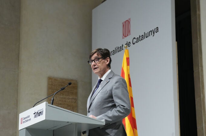 El presidente de la Generalitat, Salvador Illa, comparece para explicar el proyecto de ampliación del Aeropuerto de Barcelona
