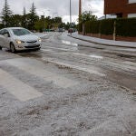 Tormenta de granizo en Almazán (Soria)