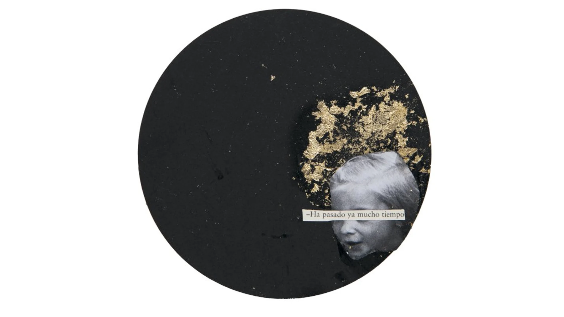 Collage sobre cartón pluma titulado "Ha pasado ya mucho tiempo" creado por Isabel Coixet en 2023