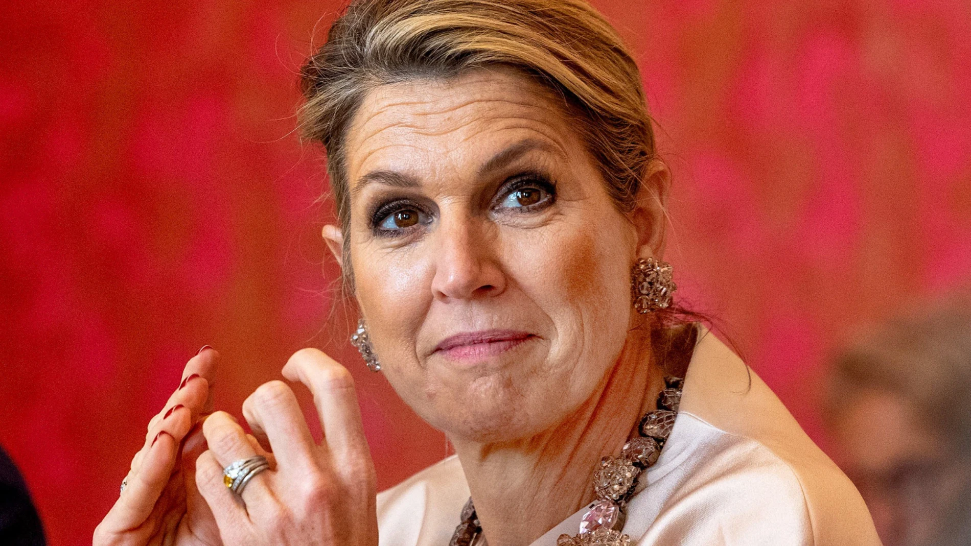 La Reina Máxima de Holanda durante su acto público de este martes