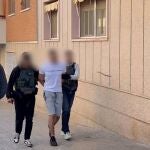 Momento de la detención del hombre 
