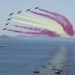 MURCIA.-La Patrulla Águila vuela este miércoles por última vez sus C-101 sobre Cartagena en su 40 aniversario