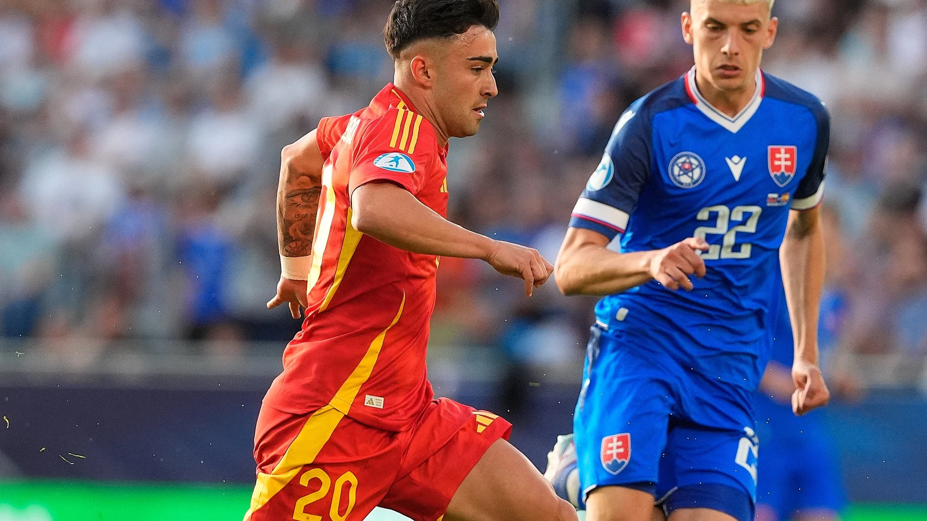 Alberto Moleiro, durante un partido con la selección española sub-21. RFEF / Europa Press 11/06/2025