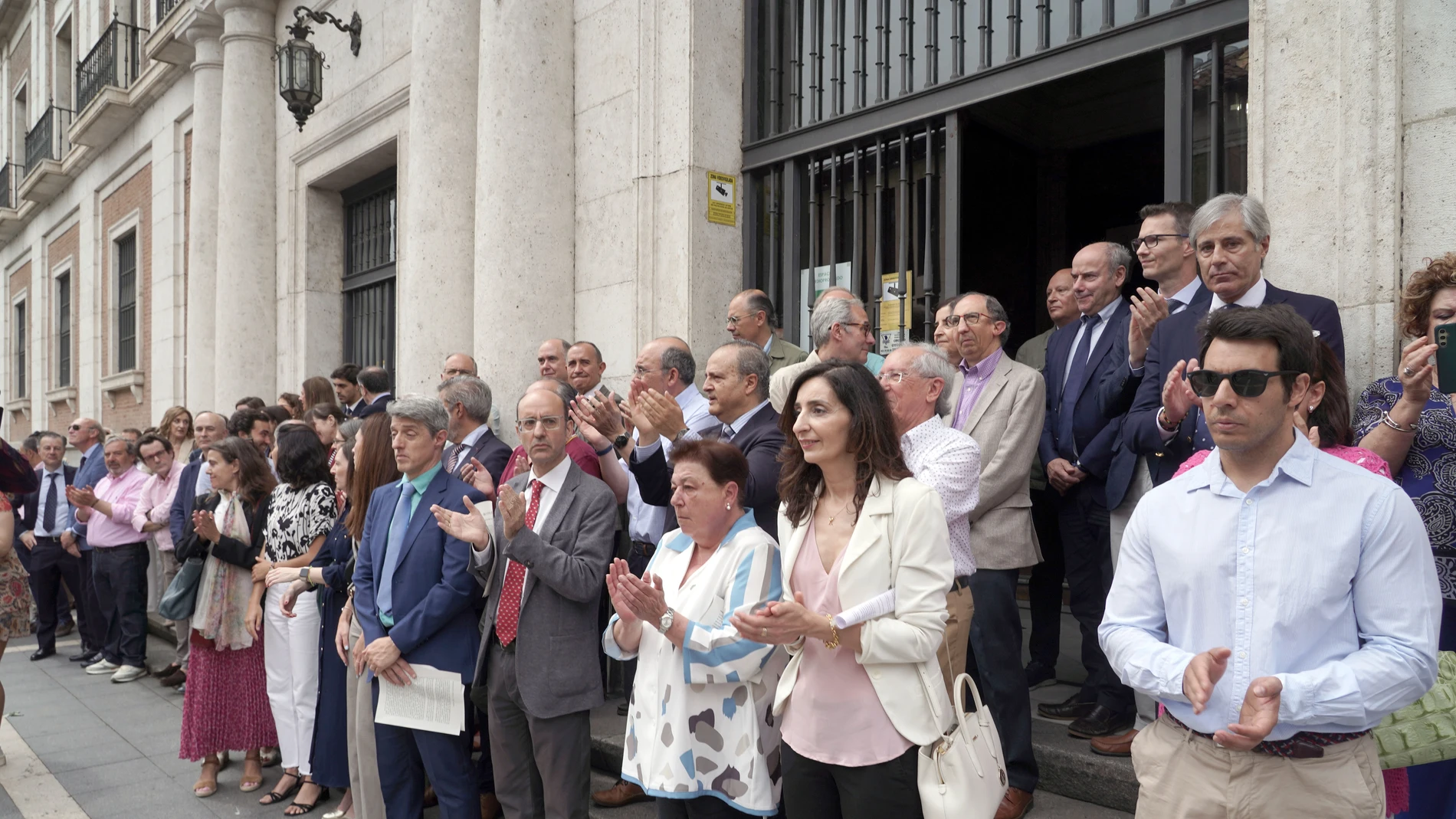 Concentración de jueces, fiscales y magistrados en la Audiencia Provincial de Valladolid