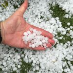 Granizo registrado en Alcorcón esta tarde