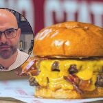 Odón Martínez, chef español con un Sol Repsol, y la hamburguesa de Hundred, nombrada como la mejor del mundo