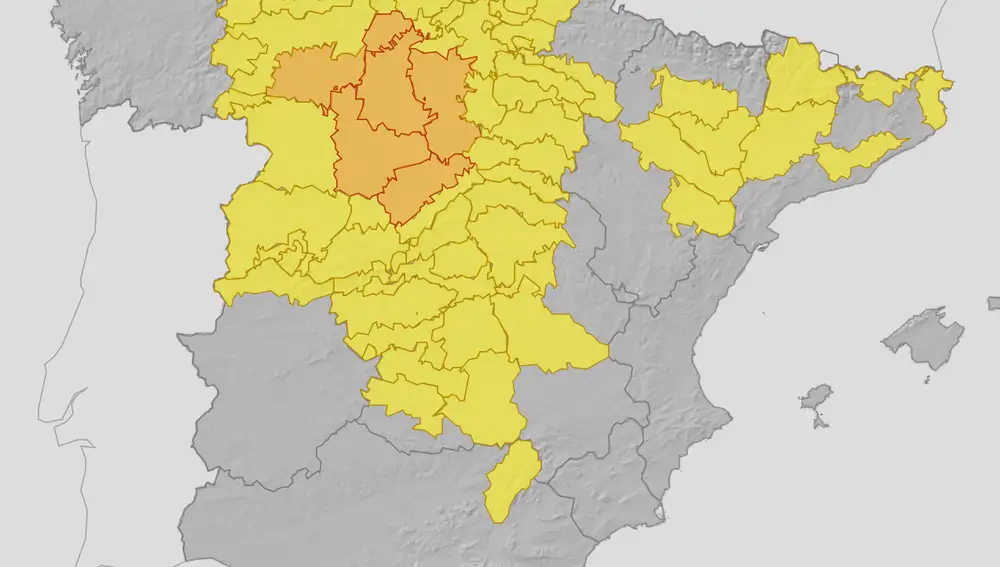 Las alertas de la AEMET en España