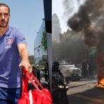 El Atlético, cercado por los disturbios