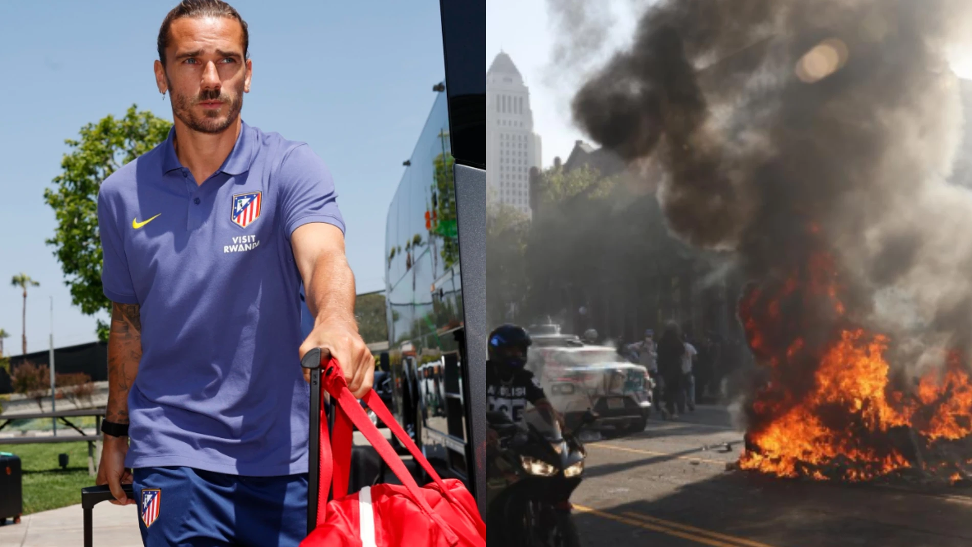 El Atlético, cercado por los disturbios