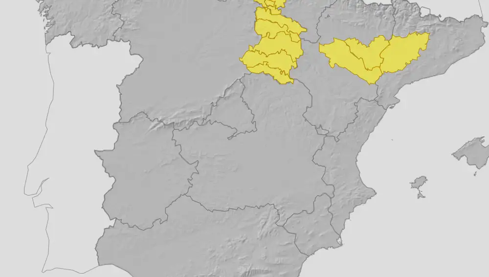 Alertas amarillas en España