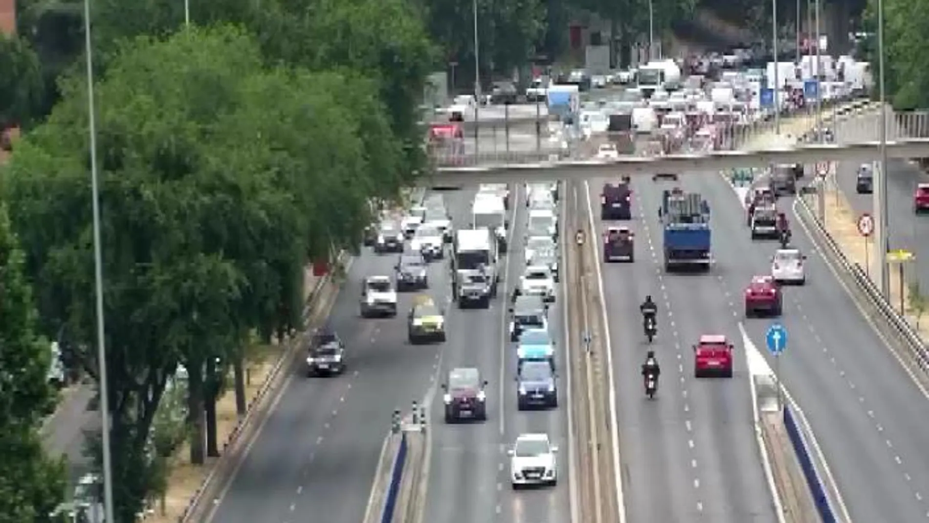 Accidente en plaza Elíptica: mañana de retenciones en Madrid
