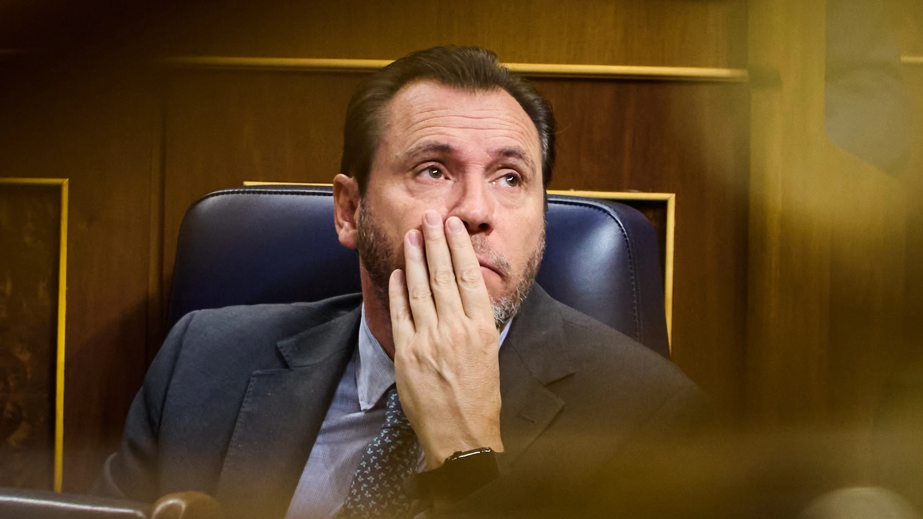 Óscar Puente durante un pleno, en el Congreso de los Diputados.