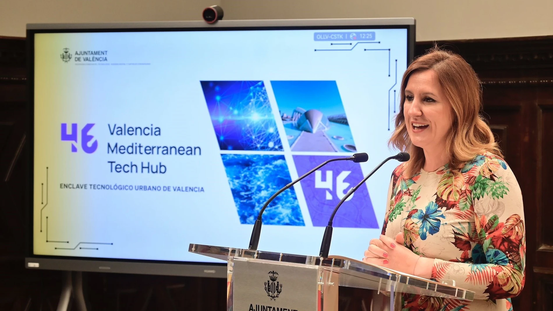 La alcaldesa de València, María José Catalá, anuncia que el ayuntamiento de la ciudad solicitará que la Marina sea declarada Enclave Tecnológico Urbano. REMITIDA / HANDOUT por AYUNTAMIENTO DE VALÈNCIA Fotografía remitida a medios de comunicación exclusivamente para ilustrar la noticia a la que hace referencia la imagen, y citando la procedencia de la imagen en la firma 12/06/2025