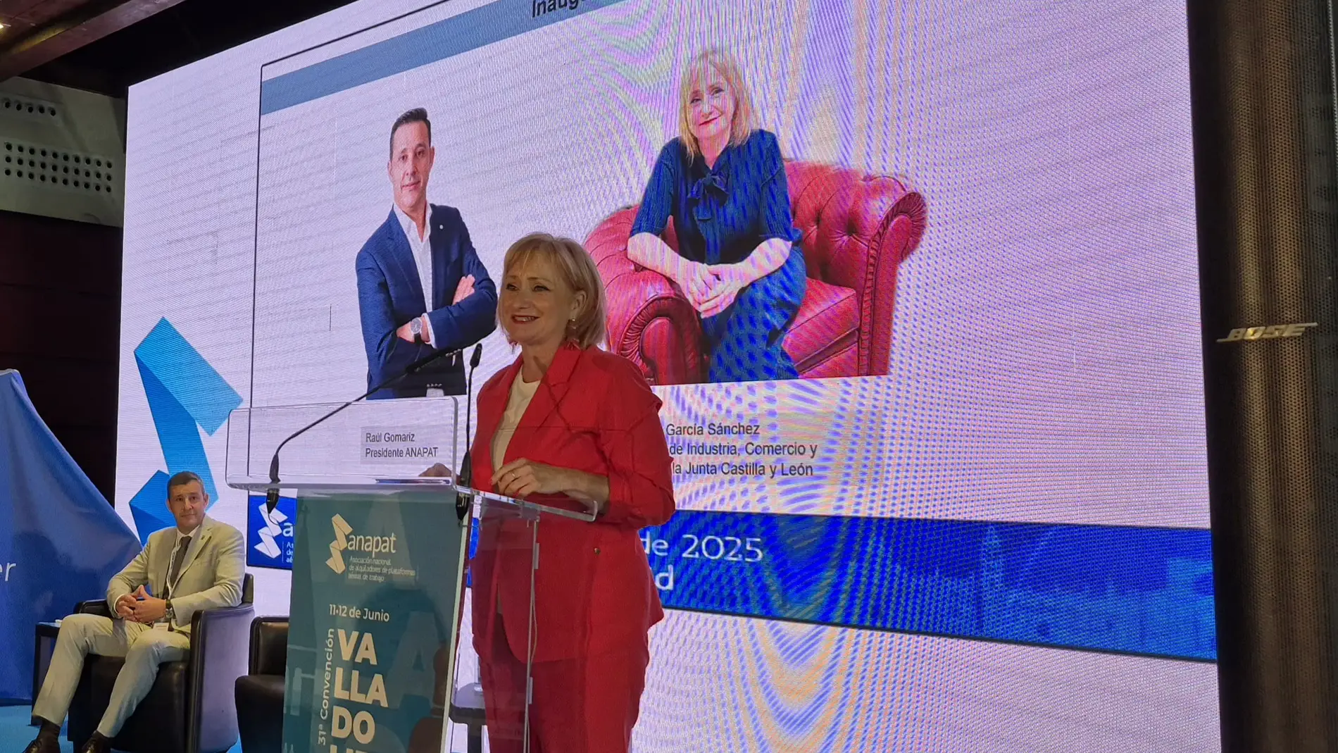 La consejera de Industria, Comercio y Empleo, Leticia García, inaugura en Arroyo de la Encomienda, Valladolid, la 31ª Convención de la Asociación Nacional de Alquiladores de Plataformas Aéreas de Trabajo (ANAPAT)