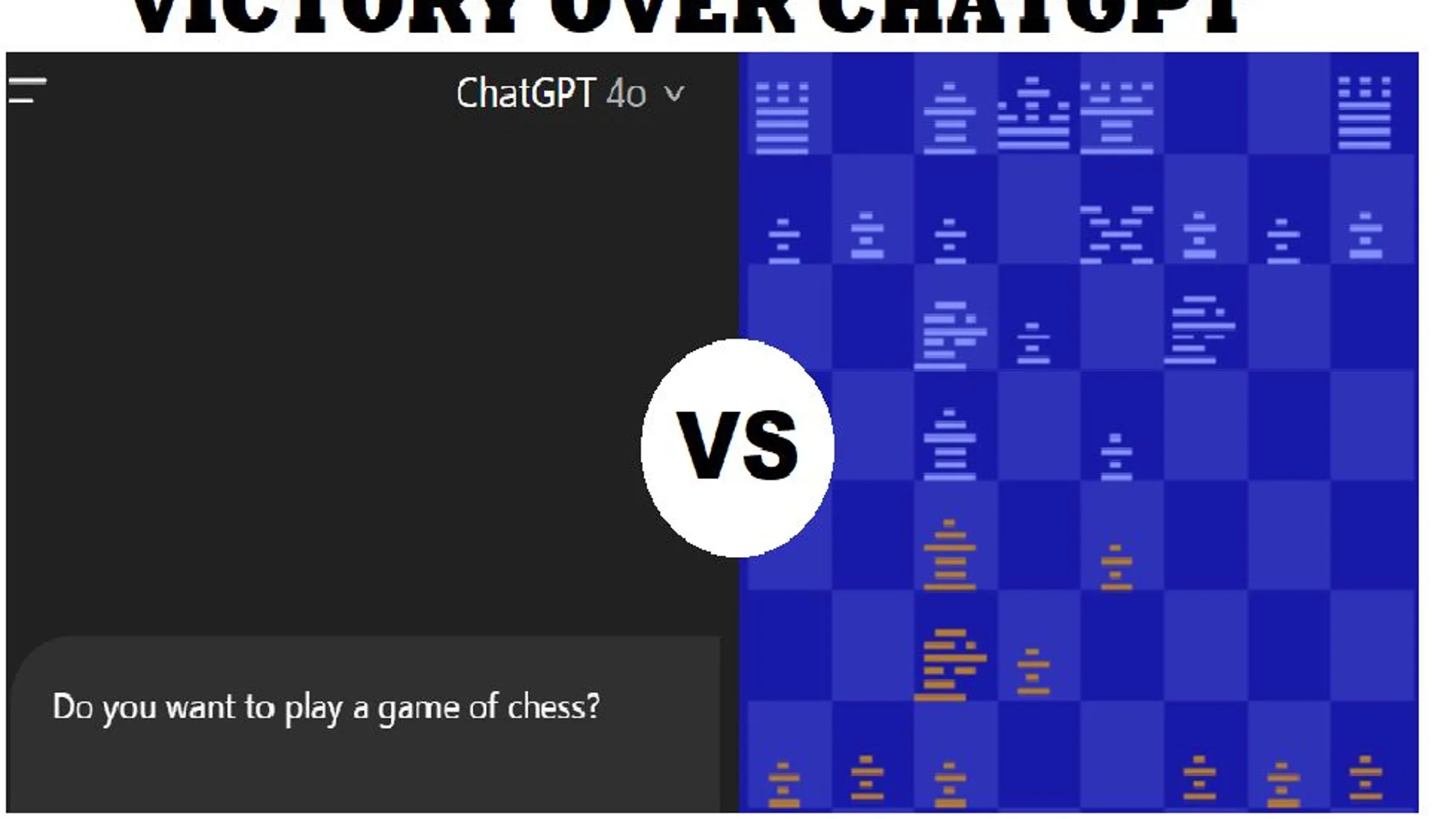 Interfaz de la partida entre la Atari 2600 y ChatGPT