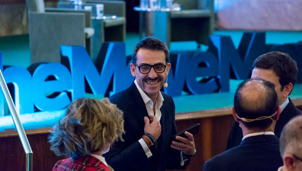 Javier Alcázar, fundador de TheMoveMen, en un acto