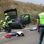Cinco heridos tras una colisión entre una furgoneta y un vehículo en la provincia de Palencia