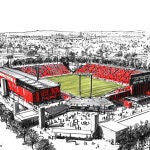 Ilustración del futuro estadio de Sacramento Republic FC